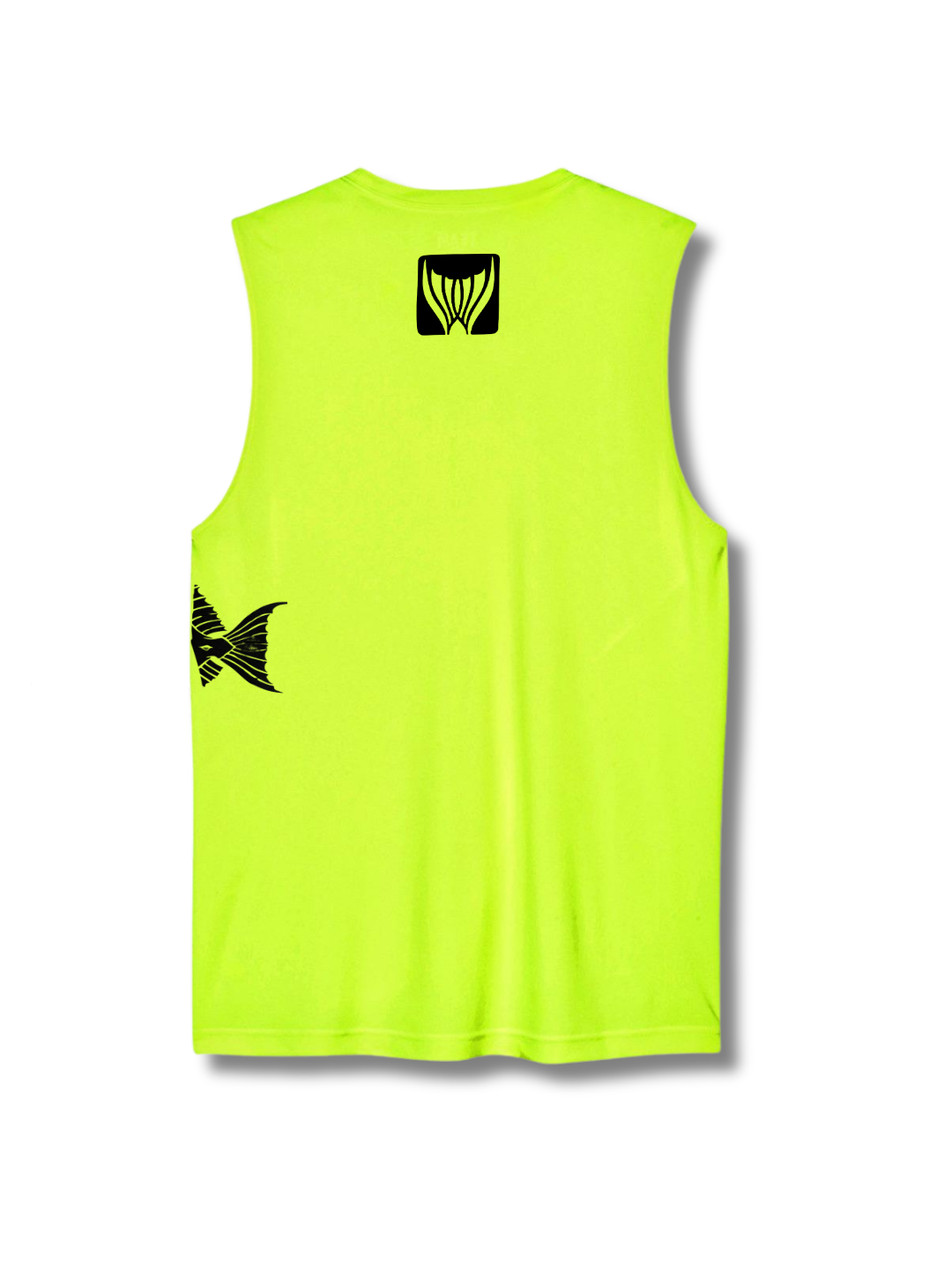 neon green mens muscle tee lightweight workout shirt sleeveless design