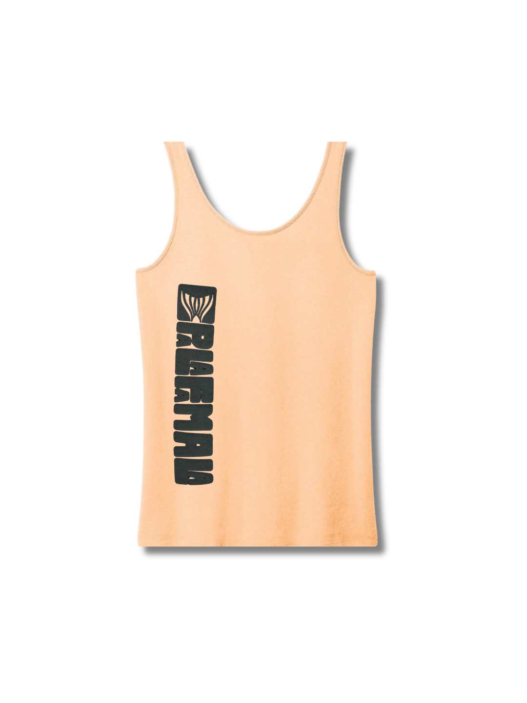 Ladies tank top peach color for beach and surfing in white background